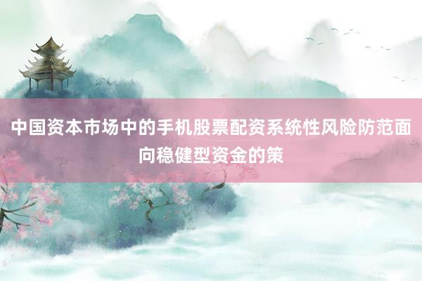 中国资本市场中的手机股票配资系统性风险防范面向稳健型资金的策