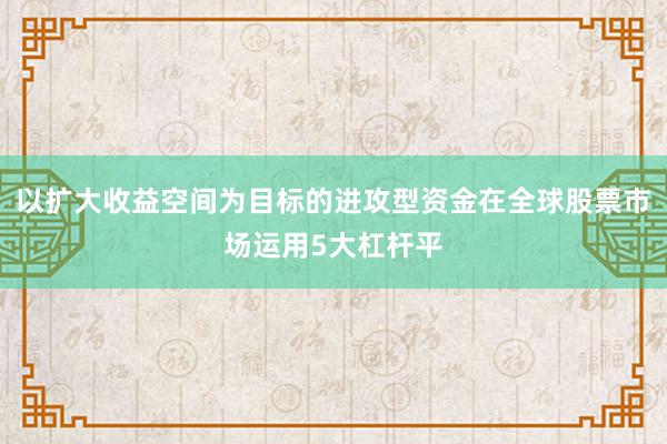 以扩大收益空间为目标的进攻型资金在全球股票市场运用5大杠杆平