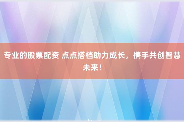 专业的股票配资 点点搭档助力成长，携手共创智慧未来！