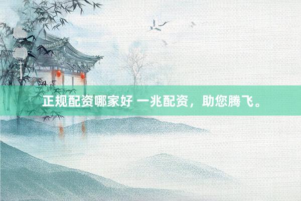 正规配资哪家好 一兆配资，助您腾飞。
