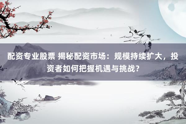 配资专业股票 揭秘配资市场：规模持续扩大，投资者如何把握机遇与挑战？